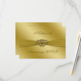 Classic Golden 50th Wedding Jubileum RSVP