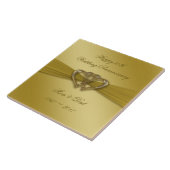 Classic Golden 50th Wedding Jubileum Tegel Tegeltje (Zijkant)