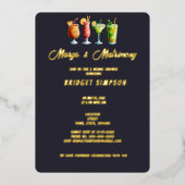 Classic Golden Margs en het vrijgezellenfeest van Folie Uitnodiging (Voorkant)