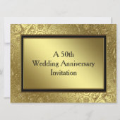 Classic Golden Wedding Jubileum 6.5x8.75 Invite Kaart (Voorkant)