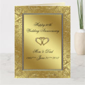 Classic Golden Wedding Jubileum 8.5x11 Kaart (Voorkant)