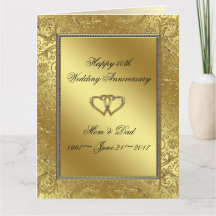 Classic Golden Wedding Jubileum 8.5x11