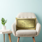Classic Golden Wedding Jubileum Lumbar Pillow Kussen (Stoel)
