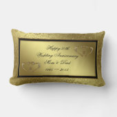 Classic Golden Wedding Jubileum Lumbar Pillow Kussen (Voorkant)