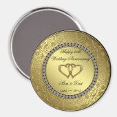 Classic Golden Wedding Jubileum Magnet (Voorkant / Achterkant)