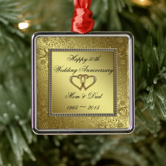 Classic Golden Wedding Jubileum Ornament (Boom)