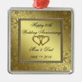 Classic Golden Wedding Jubileum Ornament (Voorkant)