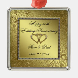 Classic Golden Wedding Jubileum Ornament