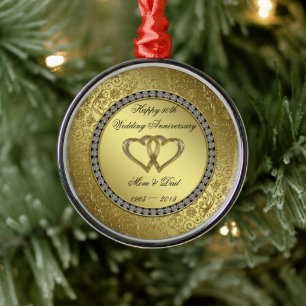 Classic Golden Wedding Jubileum Ornament