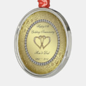 Classic Golden Wedding Jubileum Ornament (Links)