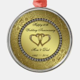 Classic Golden Wedding Jubileum Ornament