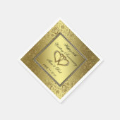 Classic Golden Wedding Jubileum Paper Napkins Servetten (Hoek)