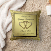 Classic Golden Wedding Jubileum Sierkussen (Deken)