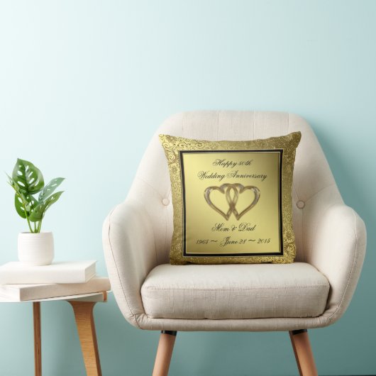 Classic Golden Wedding Jubileum Sierkussen (Stoel)