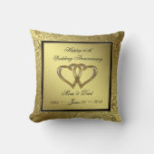 Classic Golden Wedding Jubileum Sierkussen (Voorkant)