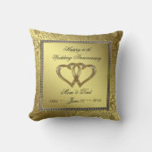 Classic Golden Wedding Jubileum Sierkussen (Voorkant)