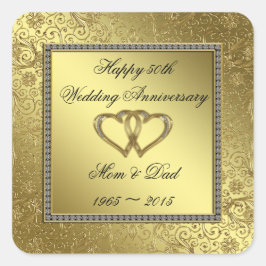 Classic Golden Wedding Jubileum Sticker