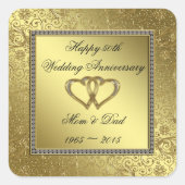 Classic Golden Wedding Jubileum Sticker (Voorkant)