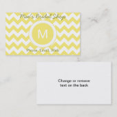 Classic Golden Yellow Chevron Pattern Visitekaartje (Voorkant / Achterkant)