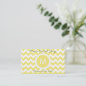 Classic Golden Yellow Chevron Pattern Visitekaartje (Staand voorkant)