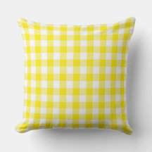 Classic Golden Yellow Gingham Sierkussen