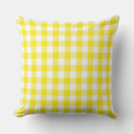 Classic Golden Yellow Gingham Sierkussen