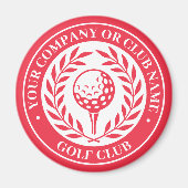 Classic Golf gepersonaliseerde naam rood Magneet (Voorkant)