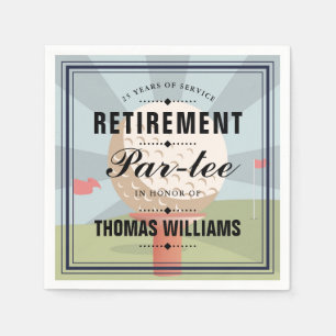 Classic Golf Retirement Partee Party Servet