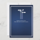 Classic Golf Theme Blauw Wit 50ste Verjaardag Kaart (Achterkant)