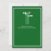 Classic Golf Theme Groen Wit 50ste Verjaardag Kaart (Achterkant)
