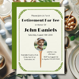 Classic Golf-Themed Retirement Photo Kaart