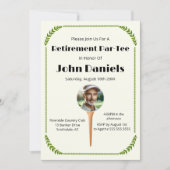 Classic Golf-Themed Retirement Photo Kaart (Voorkant)