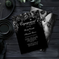 Classic Gothic Black Engagement Party Foto