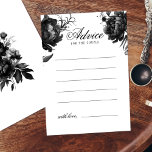 Classic Gothic Wit Trouwadvies Kaart<br><div class="desc">Introductie van de tijdloze allure van onze Classic Gothic White Wedding Advice Kaart ontwerp, waar elegantie voldoet aan de etherische. Een betoverende toets van donkere romance versierd met ingewikkelde botanische motieven, met strakke witte achtergronden verfraaid met weelderige pioenrozen en delicate rozen die een humeurige verfijning uitstralen die perfect is voor...</div>