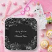 Classic Gothic Zwart Bruiloft Papier Borden Papieren Bordje (Feest)