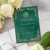 Classic Goud Lijst Groen Islamitisch Moslim Bruilo Kaart