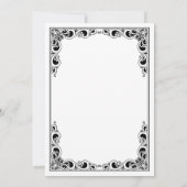 Classic Goud Lijst Wit Islamitisch Moslim Bruiloft Kaart (Achterkant)