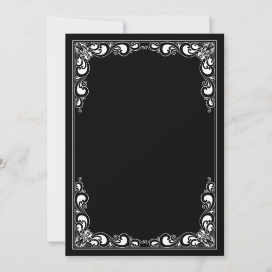 Classic Goud Lijst Zwart Islamitisch Moslim Bruilo Kaart (Achterkant)