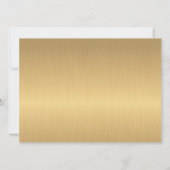 Classic Goud Zwart Roos bruiloft uitnodigingen (Achterkant)