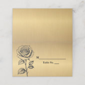 Classic Goud Zwart Roos Plaats Kaarten Plaatskaartje (Buitenkant ongevouwen)