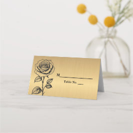 Classic Goud Zwart Roos Plaats Kaarten Plaatskaartje
