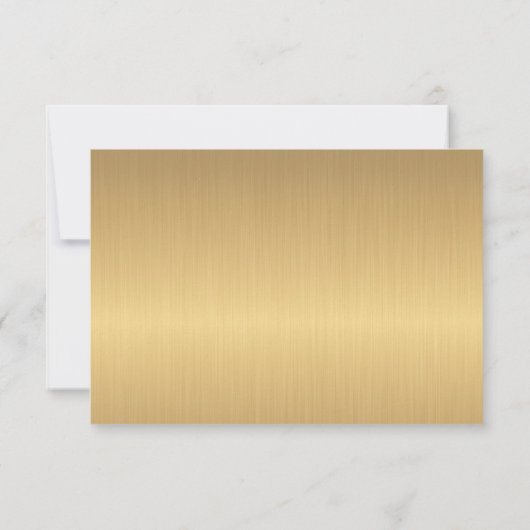 Classic Goud Zwart Roos RSVP Behuizing Kaarten (Achterkant)