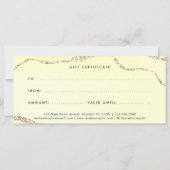 Classic Gouden Agaat Certificaat Gift Kaart (Achterkant)