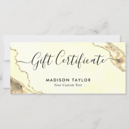 Classic Gouden Agaat Certificaat Gift Kaart