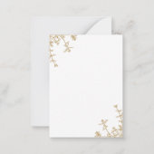 Classic  Gouden Bloemen  Crest Monogram Notitiekaartje (Achterkant)