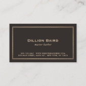 Classic gouden rand donkerbruin visitekaartje (Voorkant)