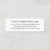 Classic Graduate Name Mini Insert Contact Card Visitekaartje (Achterkant)