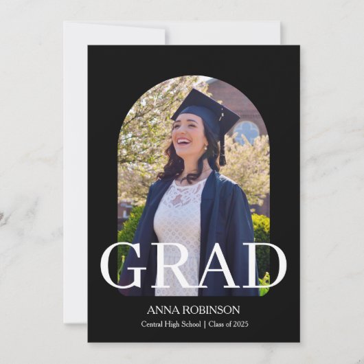 Classic Graduate Photo Template Graduation Kaart (Voorkant)