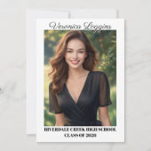 Classic Graduation Announcement Photo Cards Kaart (Voorkant)