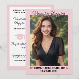 Classic Graduation Announcement Photo Cards Kaart